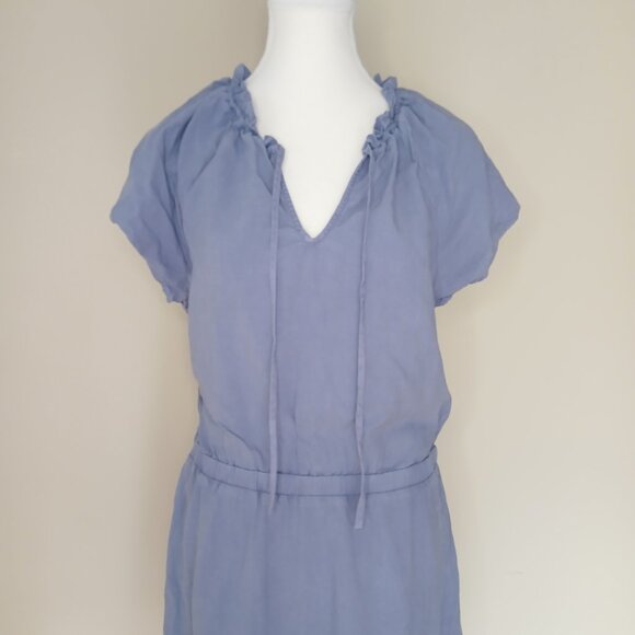 Anthropologie Cloth & Stone Tie Neck Mini Dress Size Medium - Picture 2 of 6